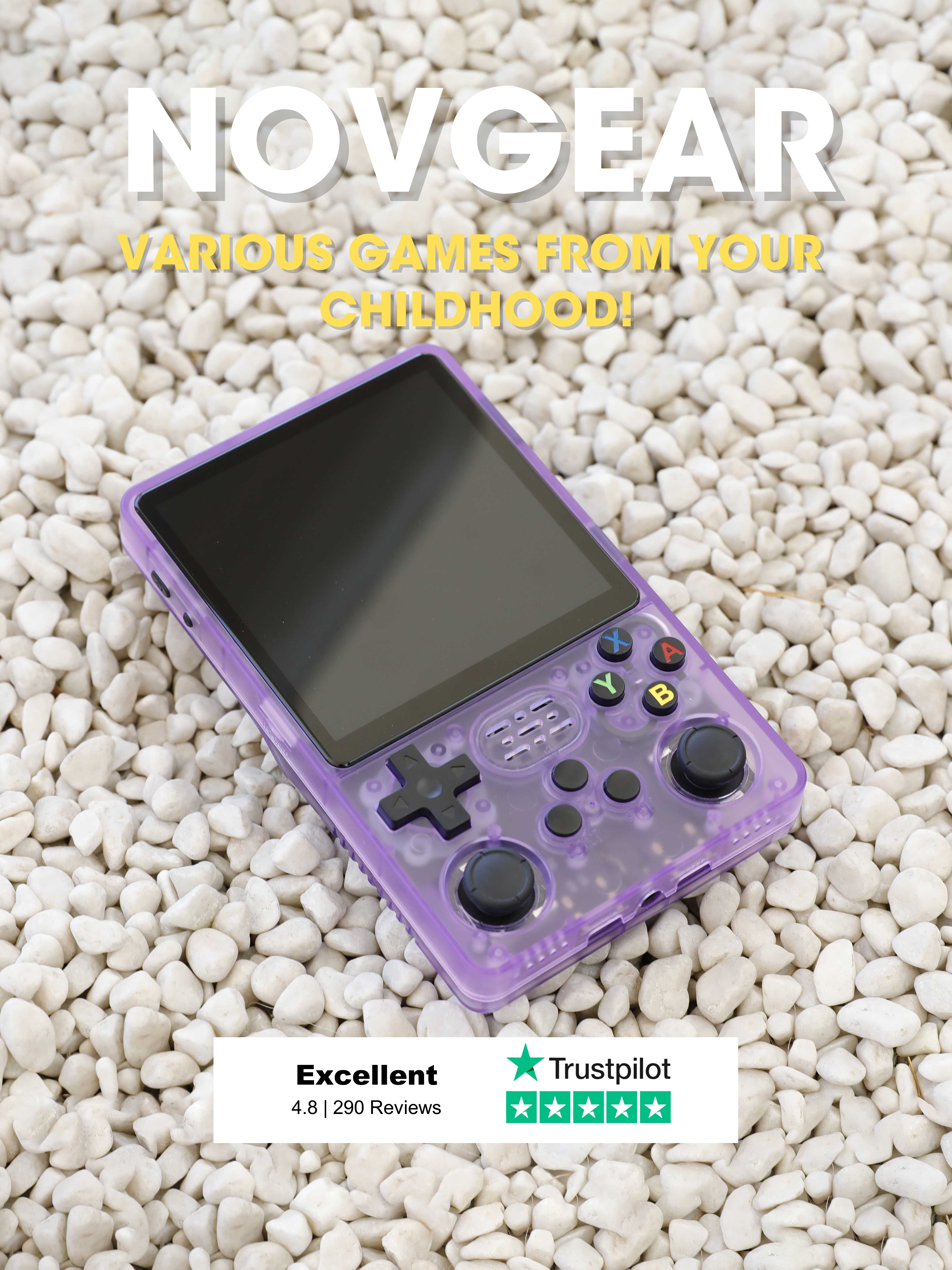 [PACK] NOVGEAR™ R36S PLUS 4.0 INCH Big Screen Game Console + Gift Bag