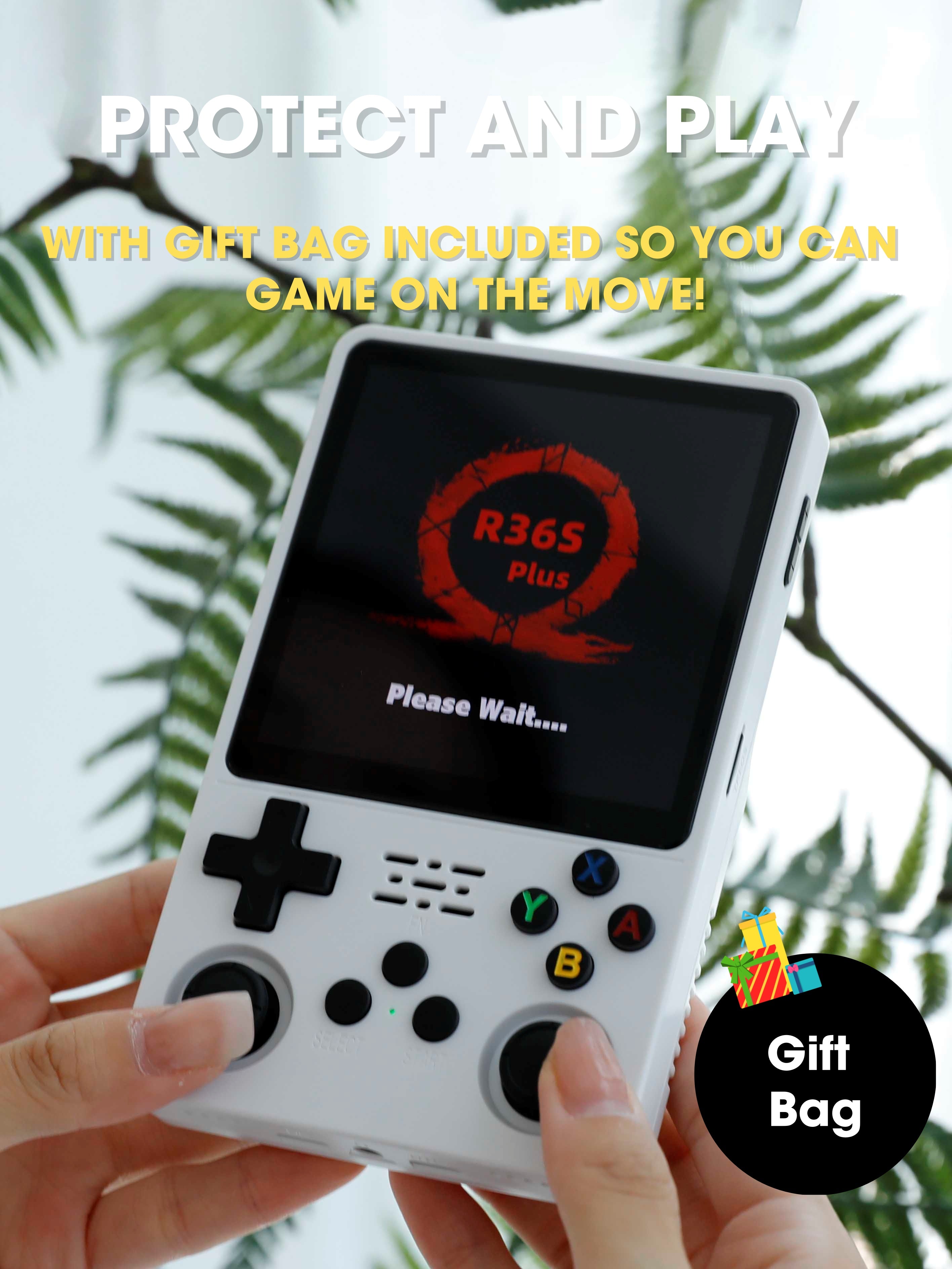 [PACK] NOVGEAR™ R36S PLUS 4.0 INCH Big Screen Game Console + Gift Bag