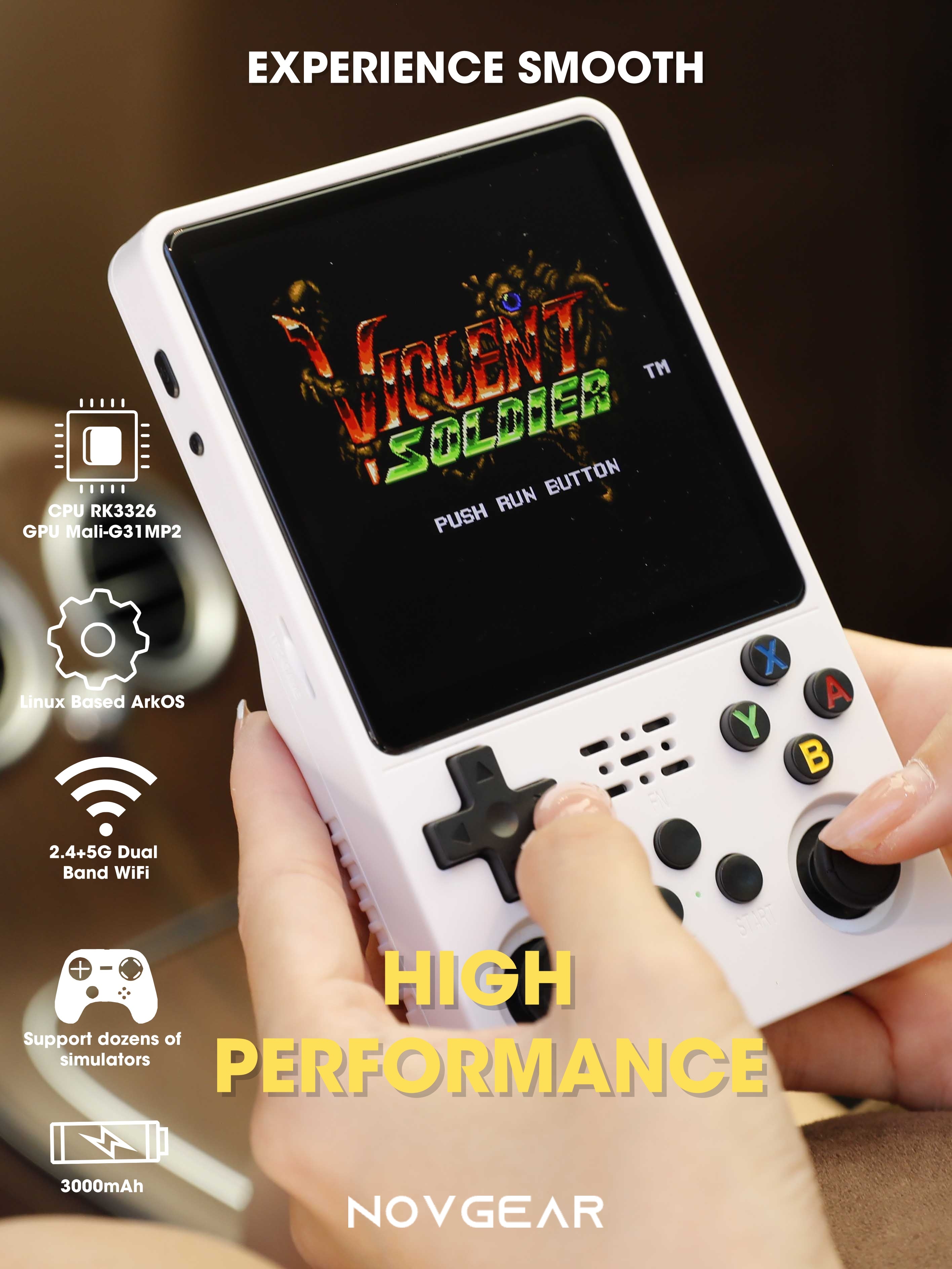 [PACK] NOVGEAR™ R36S PLUS 4.0 INCH Big Screen Game Console + Gift Bag