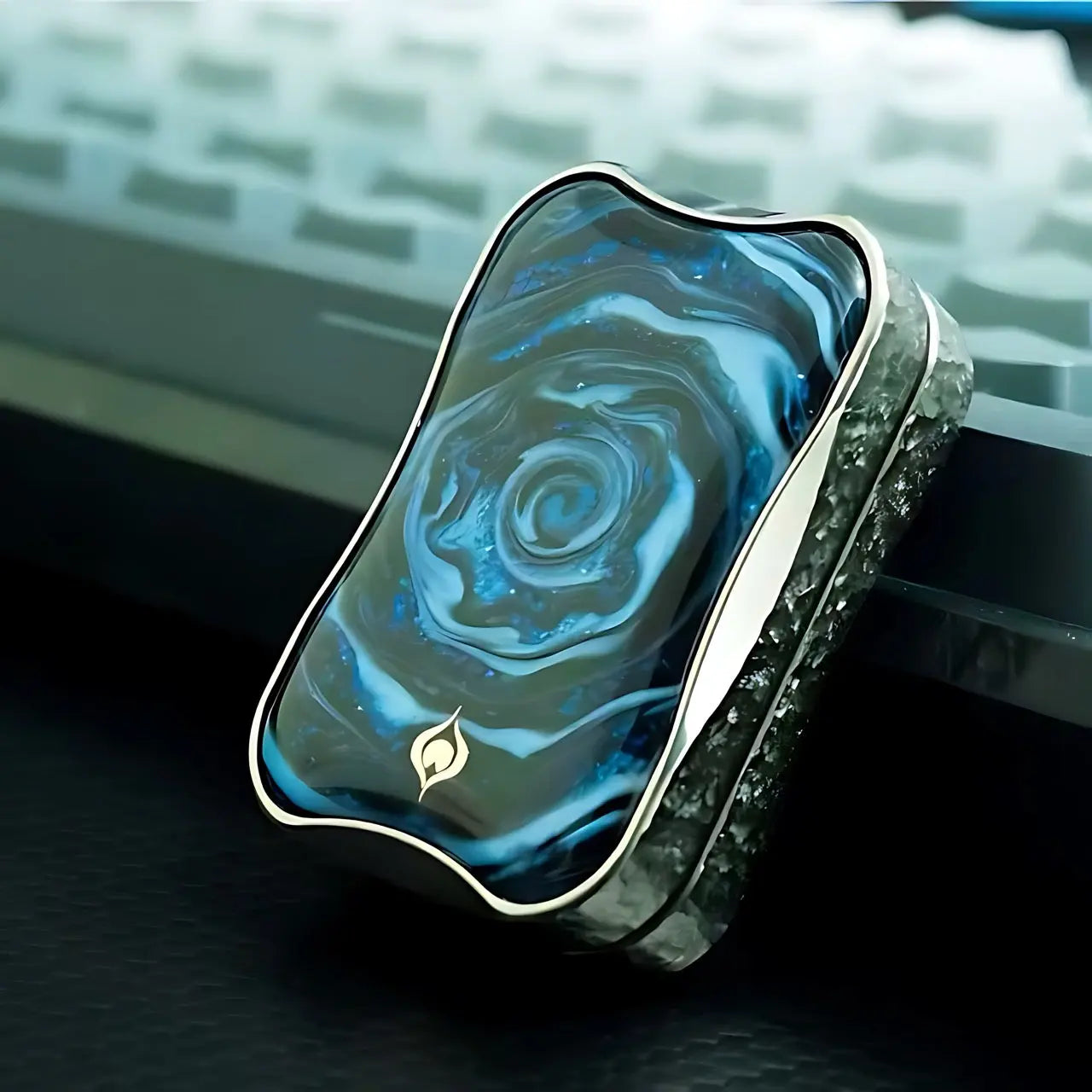 Peacock Aura Sand Unlimited Fidget Slider